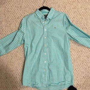 Plaid light green vineyard vines button down